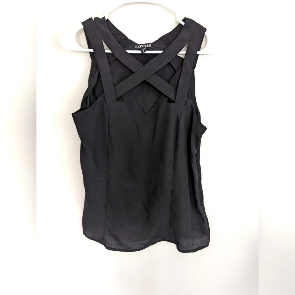 Sheer cross front top